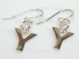 Sterling Silver Initial Y Earrings