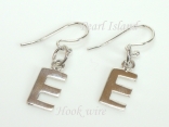 Sterling Silver Initial E Earrings