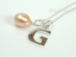 Sterling Silver Initial G Pendant Necklace