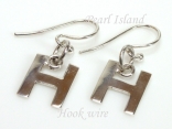 Sterling Silver Initial H Earrings