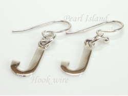 Sterling Silver Initial J Earrings