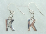 Sterling Silver Initial Earrings