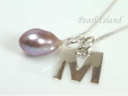 Sterling Silver Initial M Pendant Necklace