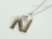Sterling Silver Initial N Pendant Necklace