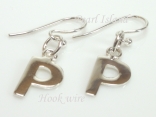 Sterling Silver Initial P Earrings