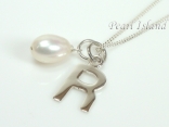 Sterling Silver Initial R Pendant Necklace