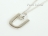 Sterling Silver Initial U Pendant Necklace
