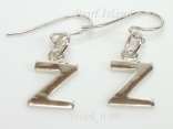 Sterling Silver Initial Z Earrings