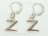 Sterling Silver Initial Z Earrings