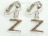 Sterling Silver Initial Z Earrings