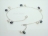 Pearl Ankle Bracelets - Sterling Silver Ankle Bracelet with White & Black Pearls 