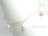 Anklets - White & Peach Pearl Sterling Silver Ankle Bracelet