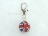 GB Union Jack Flag Crystal Clay Disco Ball Clip on Charm