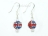 GB Union Jack Flag Crystal Clay Disco Ball Earrings