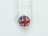 GB Union Jack Flag Crystal Clay Disco Ball Pendant Necklace