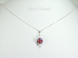 GB Union Jack Flag Crystal Clay Ball Pendant 