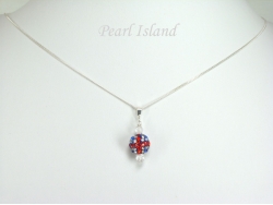 GB Union Jack Flag Crystal Clay Ball Pendant 