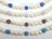 Dallas Collection - White Circlet Pearl & Crystal Necklace with 12 colour choice