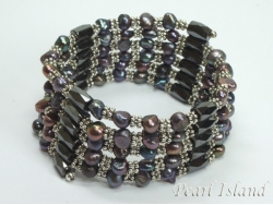 Peacock Pearls & Magnet Necklace/Bracelet