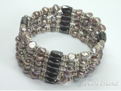 Silver Grey Pearls & Magnet Necklace/Bracelet