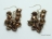 Sparkling Copper Faceted Crystal Earrings