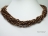 8-Row Sparkling Copper Faceted Chinese Crystal Necklace