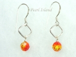 Swarovski Crystal Fireopal Earrings 6mm