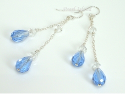 Something Blue Crystal Dangling Earrings