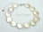 White Coin Pearl Bracelet with Charm Loop & Charms