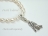 White Oval Pearl Bracelet with Charm Carrier