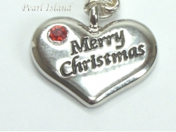 Clip on Charms - Merry Christmas Heart Charm 