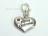 Clip on Charms - Merry Christmas Heart Charm 