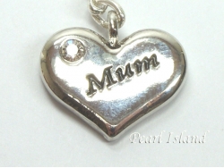 Clip on Charms - Mum Heart Charm