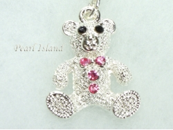 Clip on Charms - Diamante Teddy Bear Charm