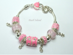 Charm Bright Pink Bracelet