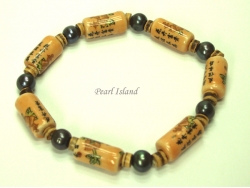 Black Pearl with Chinese Lucky Tube Bracelet
