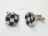 Mother of Pearl - Black & White Round Cufflinks