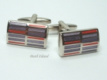 Red & Purple Stripped Cufflinks