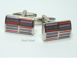 Red & Purple Stripped Cufflinks