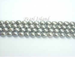 Silver Grey Oval Pearl Strand 8-9mm (Loose Pearls)